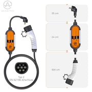 Tragbares Elektroauto Ladegerät Ladestation Typ2 (EU Schuko) | e - car - shop.ch
