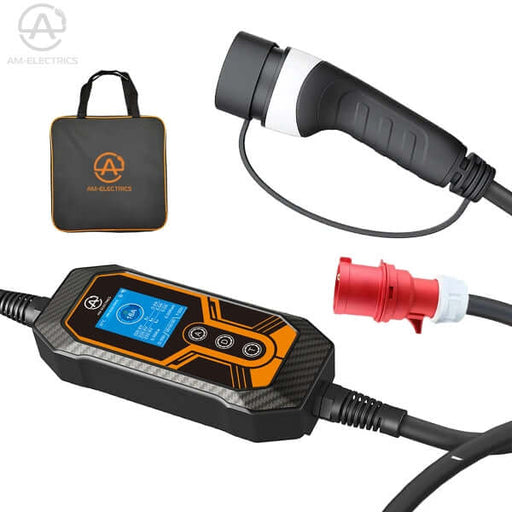 Tragbares EV Ladegerät Ladestation Schnellladekabel Typ2 16A CEE - Stecker | e - car - shop.ch