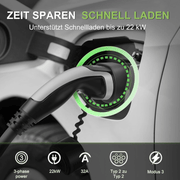 Typ 2 Ladekabel für Elektrofahrzeuge, 22 KW 5M | e - car - shop.ch