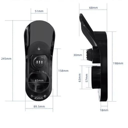 Wandhalterung für Ladekabel Typ 2 mit Zahlenschloss | e - car - shop.ch