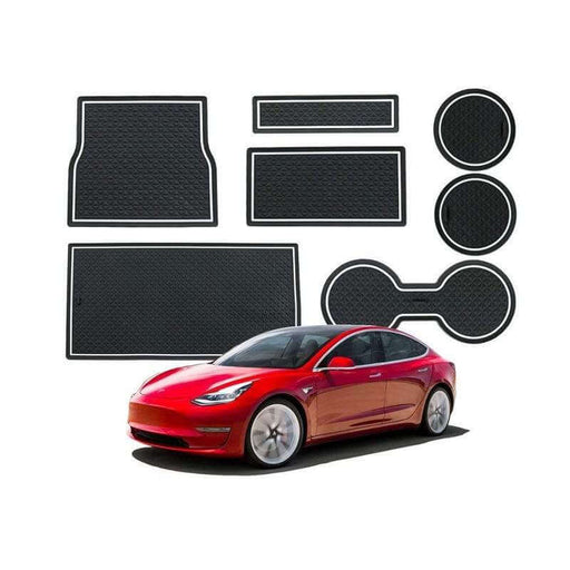 7 - teiliges Matten - Set Tesla Model 3 bis 2020 | e - car - shop.ch