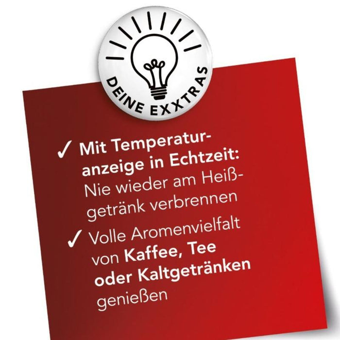 Edelstahl-Thermoflasche mit Temperaturanzeige | e-car-shop.ch