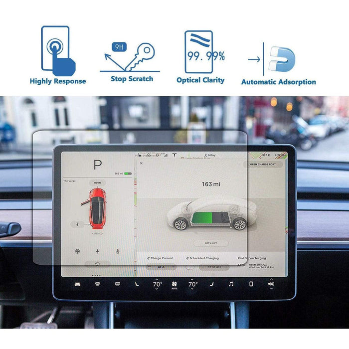 Tesla Model 3 und Y Bildschirm-Schutzfolie - Matt - Display-Folie –  E-Mobility Shop