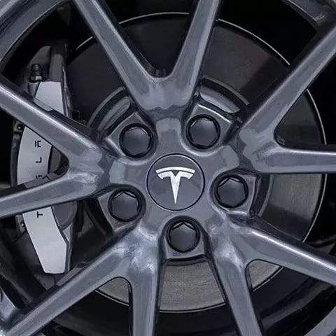 BONRYAN Tesla Model Y Zubehör Radabdeckung 19 Zoll Nabenkappe  Radnabenabdeckungen Matt Schwarz 4er Set für 2021 2022 2023 Tesla Model Y  Turbo Style