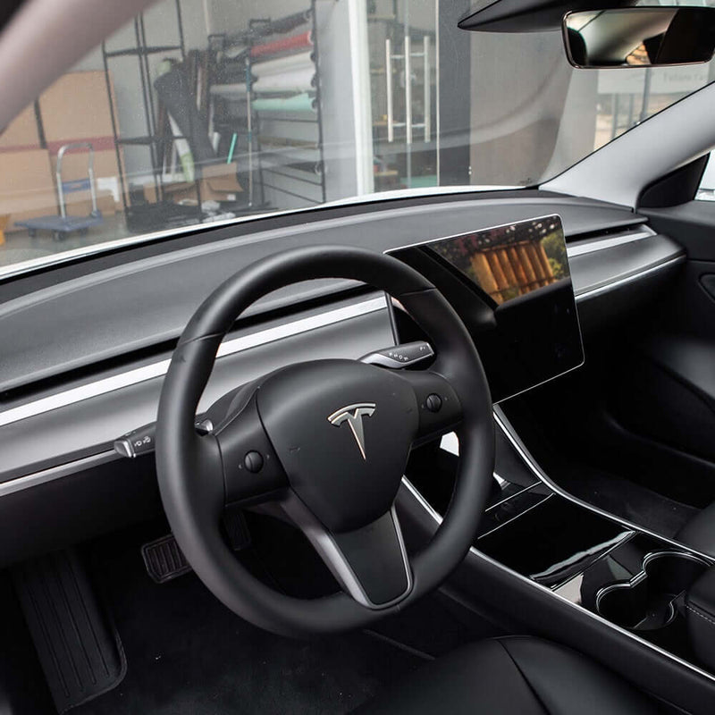 Dashboard Kunststoffabdeckung 2 - teilig Tesla Model 3/Y · bis 2023/2024 | e - car - shop.ch