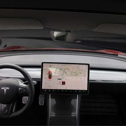 Dashboard Kunststoffabdeckung 2 - teilig Tesla Model 3/Y · bis 2023/2024 | e - car - shop.ch