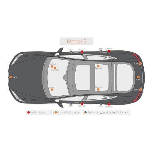LED Tesla Türlogo - Projektoren S/3/X/Y (2 - teilig) | e - car - shop.ch