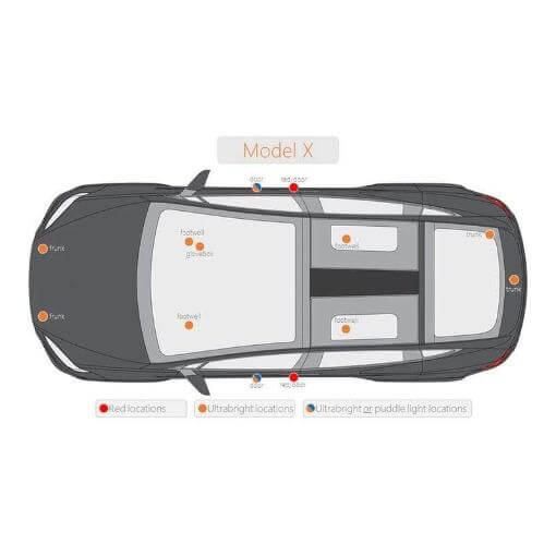 LED Tesla Türlogo - Projektoren S/3/X/Y (2 - teilig) | e - car - shop.ch