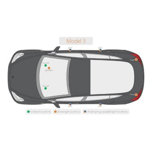 LED Tesla Türlogo - Projektoren S/3/X/Y (2 - teilig) | e - car - shop.ch