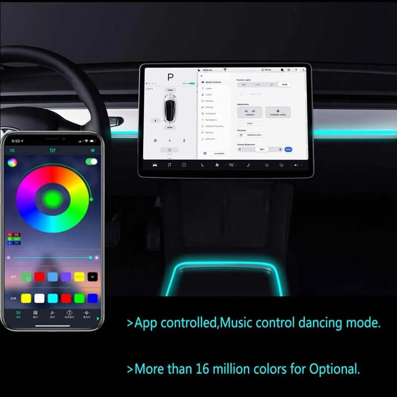LED Umgebungslicht Tesla Model 3/Y · Facelift 2021/bis 2024 | e - car - shop.ch