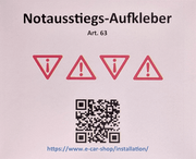 Notausstiegs - Aufkleber Tesla Model 3 | e - car - shop.ch
