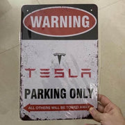 Parkschild TESLA PARKING ONLY | e - car - shop.ch