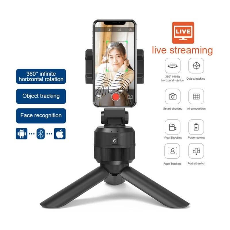 Selfie - Stick mit Automatik 360 - Grad - Rotation | e - car - shop.ch