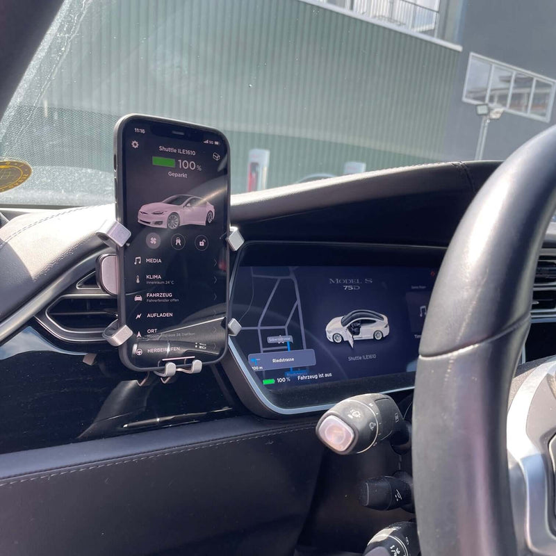 Telefonhalterung Tesla Model S/X · 3/Y · bis 2020 · bis 2023/2024 | e - car - shop.ch