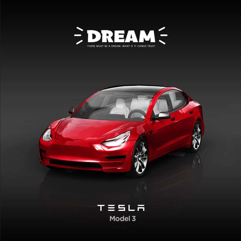 Tesla Model 3 Modellauto 1/64 "SPECIAL - EDITION" | e - car - shop.ch