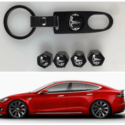 Tesla Ventilkappen mit Anhänger | e - car - shop.ch