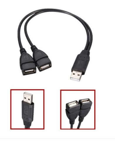 USB 2.0 Y Splitter Kabel Set à 2 Stk. | e - car - shop.ch