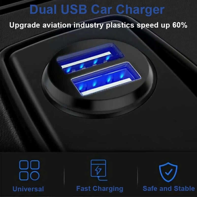 USB Dual Port Charger 12V, Farbe schwarz | e - car - shop.ch