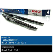 Wischblätter Tesla Roadster Bügel | e - car - shop.ch